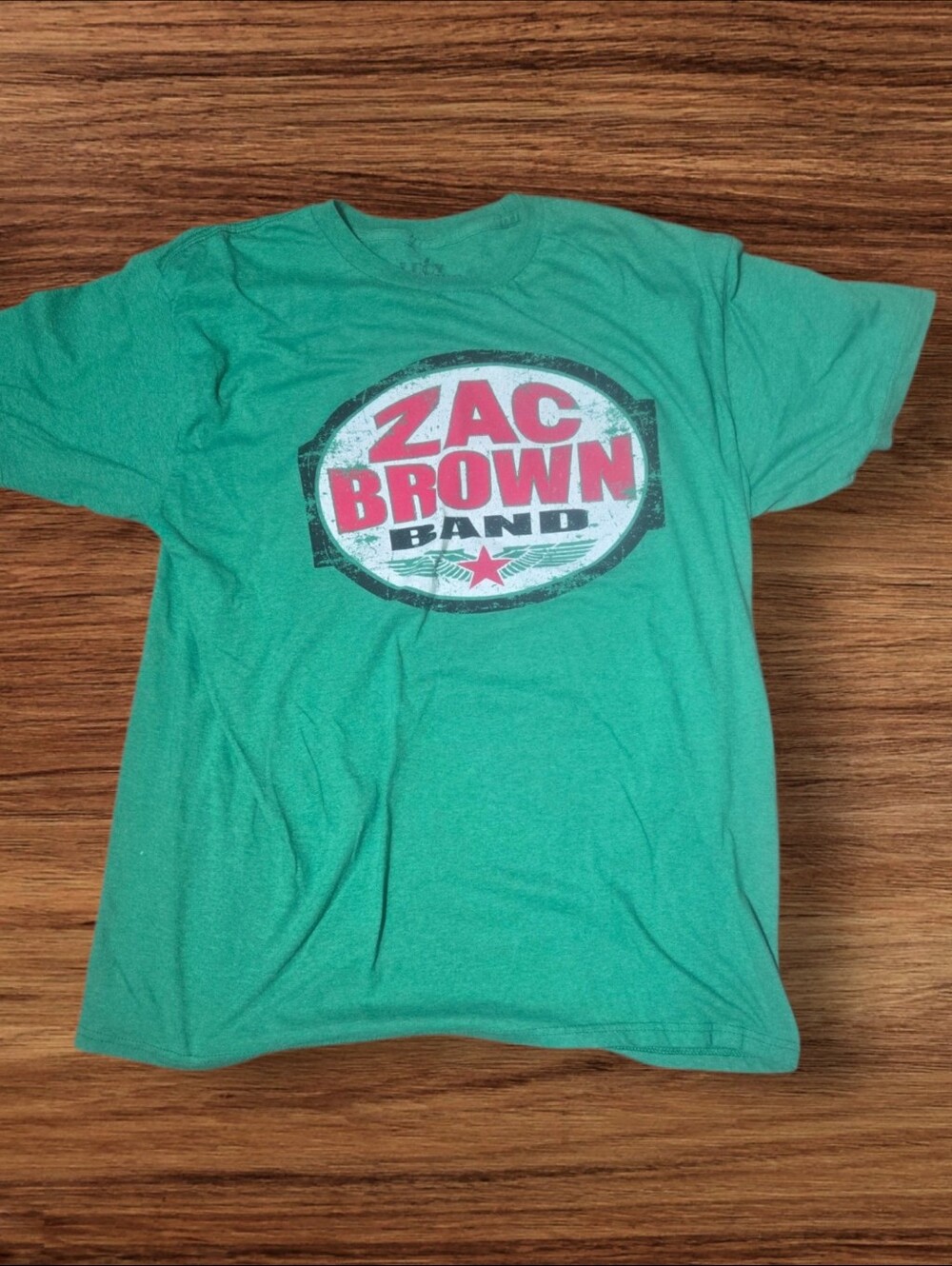 Lucy Justice Goods Zac Brown Band Green Concert Tee Shirt